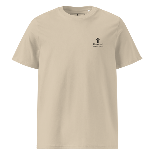 Devoted Scriptures Unisex Organic Cotton T-Shirt STTU169 in Desert Dust color