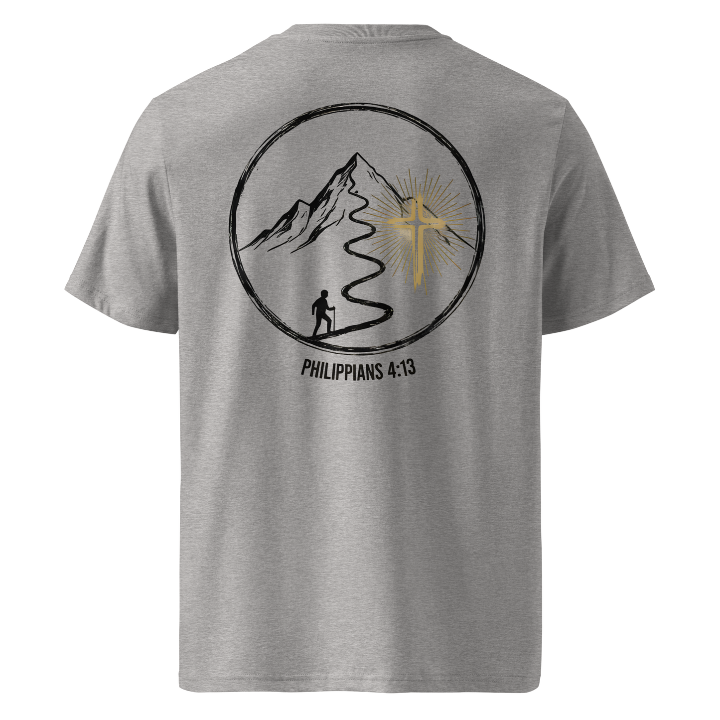 Devoted Scriptures Philippians 4:13 T-Shirt in Heather Grey - Stanley Stella STTU169