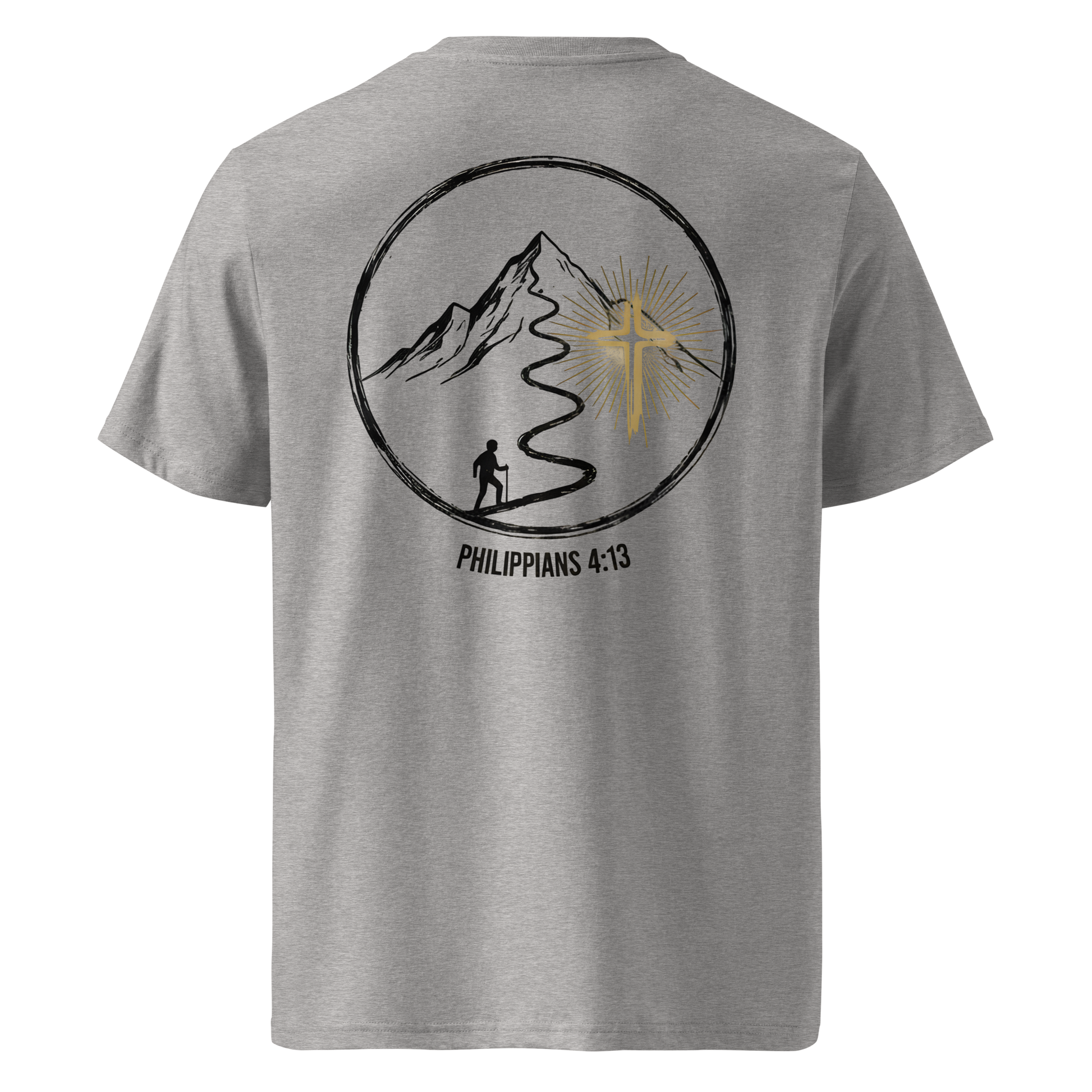 Devoted Scriptures Philippians 4:13 T-Shirt in Heather Grey - Stanley Stella STTU169